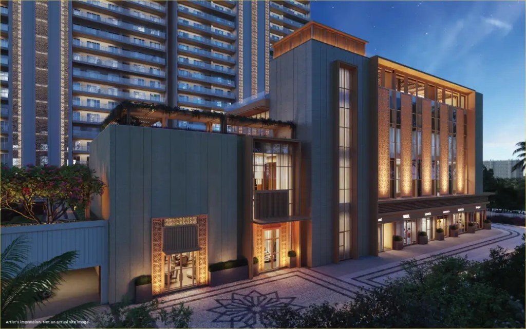 Club Regal at night, Godrej Majesty